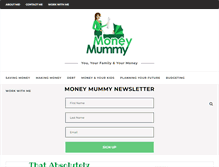 Tablet Screenshot of moneymummy.com.au